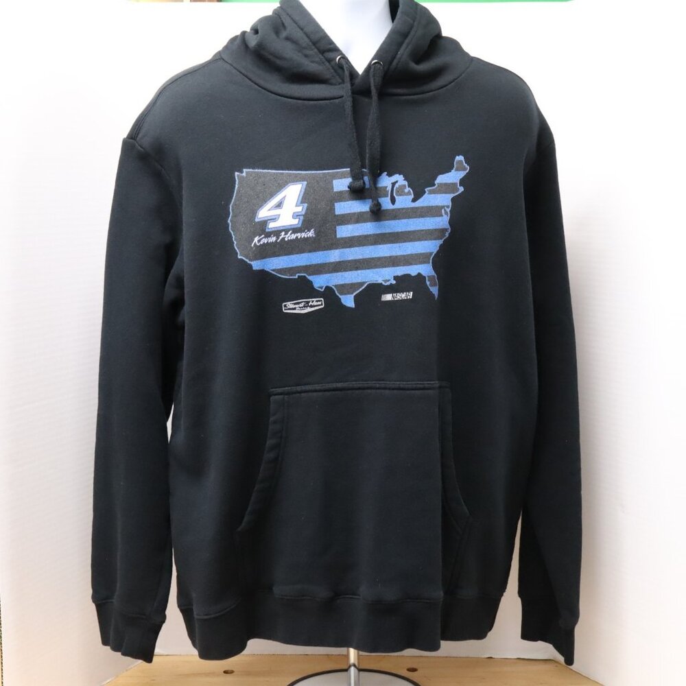 Kevin Harvick #4 NASCAR Black Hoodie Men’s Size XL Sweatshirt Hoodie Big Pockets